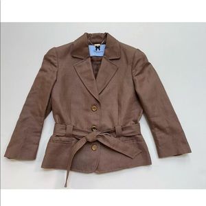BLUMARINE Womens Sz 4 Blazer Jacket Brown Italy